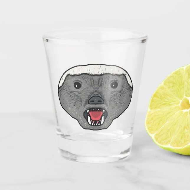 Honey Badger Shot Glass (Front)