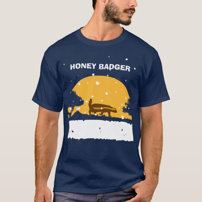 honey badger snow T-Shirt (Front)