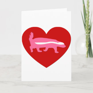 honey badger valentine holiday card