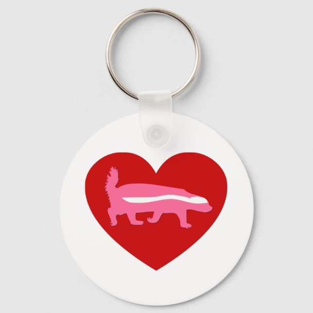 honey badger valentine keychain (Front)