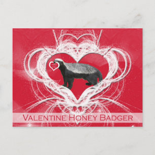 Honey Badger Valentine's Day Postcards
