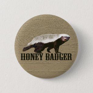 Honey Badger Wild Animal 2 Inch Round Button
