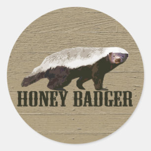 Honey Badger Wild Animal Classic Round Sticker