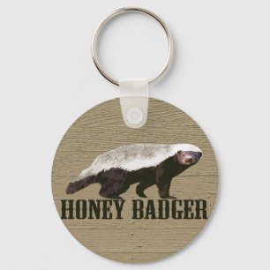 Honey Badger Wild Animal Keychain