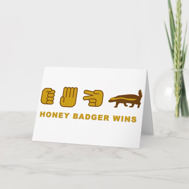 honey badger wins card (Front)