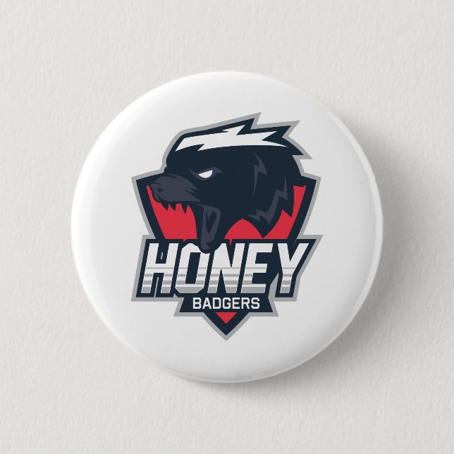 Honey Badgers 2 Inch Round Button (Front)