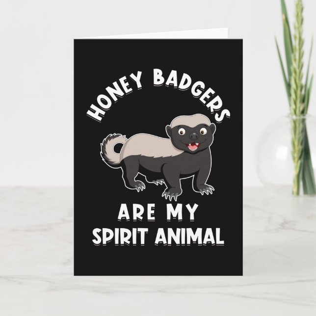 Honey Badgers Funny Saying Card (Front)