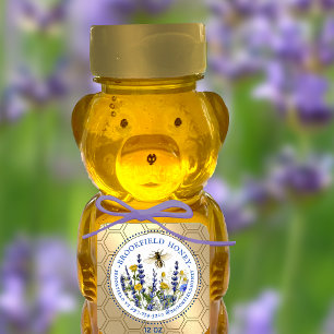 Honey Bear 8 ou 12 oz Étiquette Fleurs sauvages Be