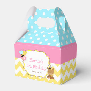 Honey Bear and Bumble Bee Birthday Party Favor Box