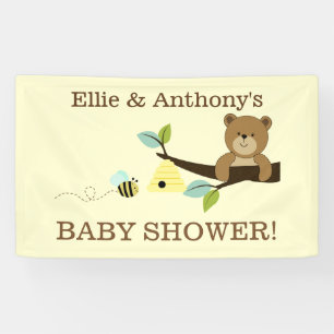 Honey Bear and Bumble Bee Shower Banner