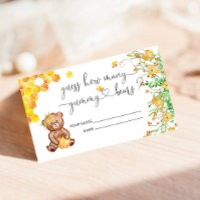 Honey Bear Bee Guess How Many Baby Shower Game