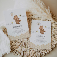 Honey Bear First Bee-day Invitation