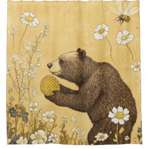 Honey Bear in Wildflower Meadow