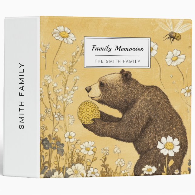 Honey Bear in Wildflower Meadow Binder (Front/Spine)