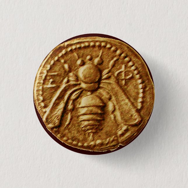 HONEY BEE 1 INCH ROUND BUTTON (Front)