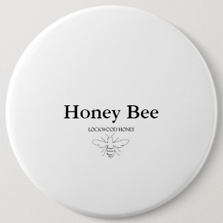 Honey Bee 6 Inch Round Button
