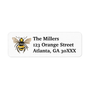 Honey Bee Address Labels