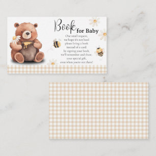  Honey Bee and Bear Book for Baby Baby Shower Enclosure Card