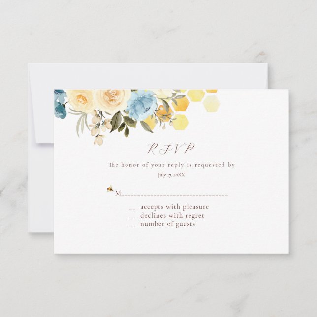 Honey Bee and Floral Response Cards (Front)