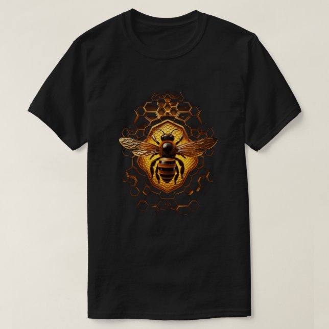 Honey Bee and Honeycomb Nature Lover T-Shirt (Design devant)