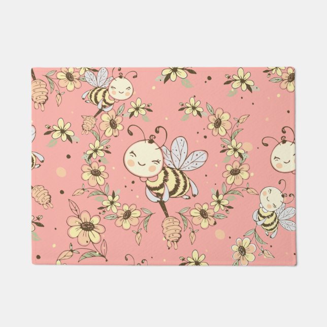 Honey Bee Art Doormat (Front)