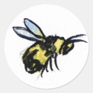 Honey Bee Art Painting Label Stickers