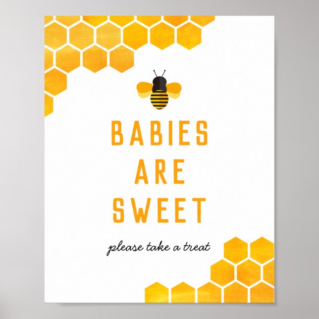 Honey Bee Babies Are Sweet Favour Signs (Front)
