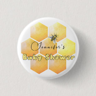 Honey Bee Baby Shower  1 Inch Round Button
