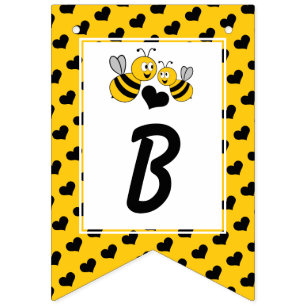 Honey Bee, Baby Shower Bunting Flags