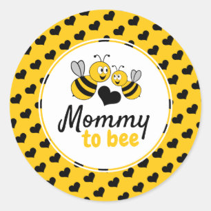 Honey Bee, Baby Shower Classic Round Sticker