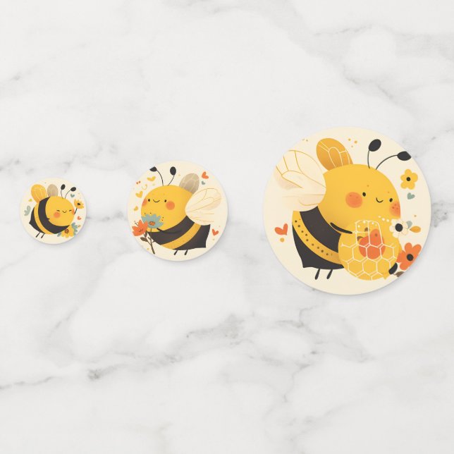 Honey Bee Baby Shower Confetti (Backs)
