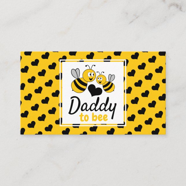 Honey Bee, Baby Shower Gift Registry Enclosure Card (Front)