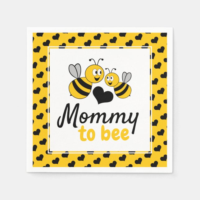 Honey Bee, Baby Shower Napkin (Front)