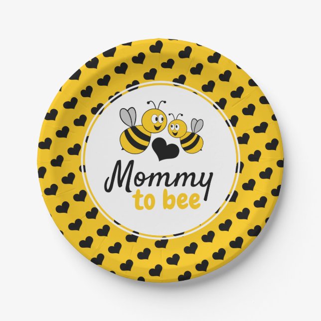 Honey Bee, Baby Shower Paper Plate (Front)