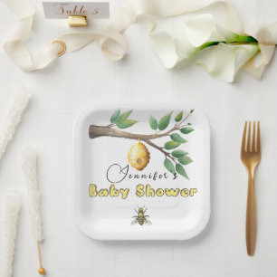 Honey Bee Baby Shower Paper Plates
