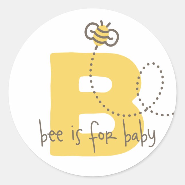 Honey Bee Baby Shower Stickers (Front)