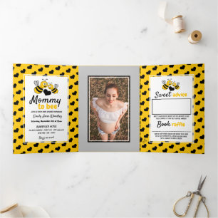 Honey Bee, Baby Shower Suite Tri-Fold Invitation