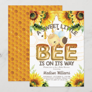 Honey Bee Baby Shower Super Cute Invitation