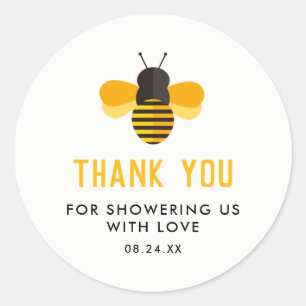Honey Bee Baby Shower Thank You Favour Classic Round Sticker