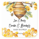 Honey bee baby shower thank you favour template