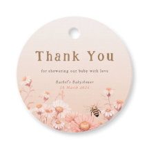 Honey Bee Babyshower Thank you Tag