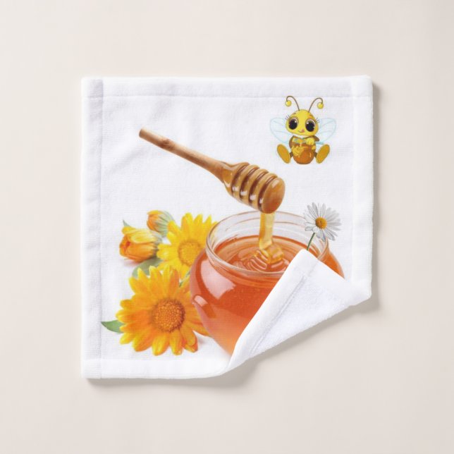 Honey Bee Bathroom Towel Sets (Wash Cloth)
