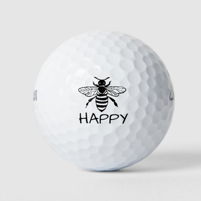 Honey Bee/ Be Happy Golf Balls (Front)