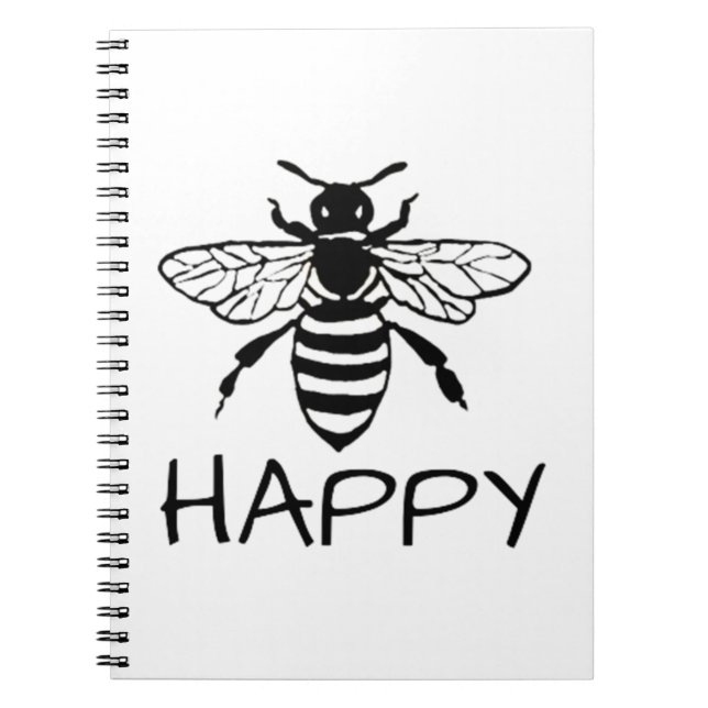 Honey Bee/ Be Happy Notebook (Front)