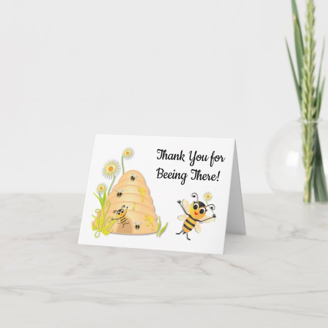 Honey Bee Beehive Thank you note (Front)