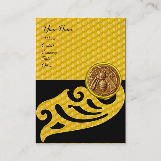 HONEY BEE ,BEEKEEPER APIARIST BUSINESS CARD (Front)