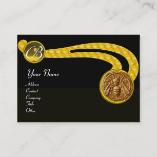 HONEY BEE ,BEEKEEPER APIARIST MONOGRAM BUSINESS CARD