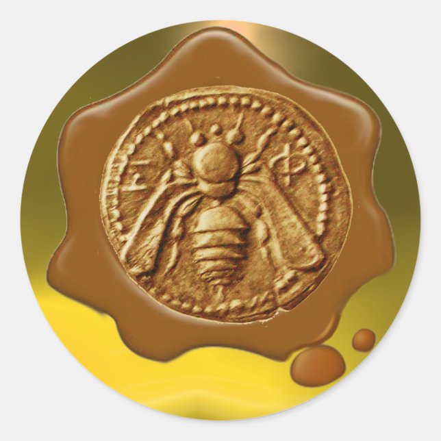 HONEY BEE,BEEKEEPER BEEKEEPING  BROWN WAX SEAL (Front)
