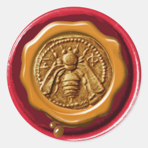 HONEY BEE BEEKEEPER BEEKEEPING RED BROWN WAX SEAL