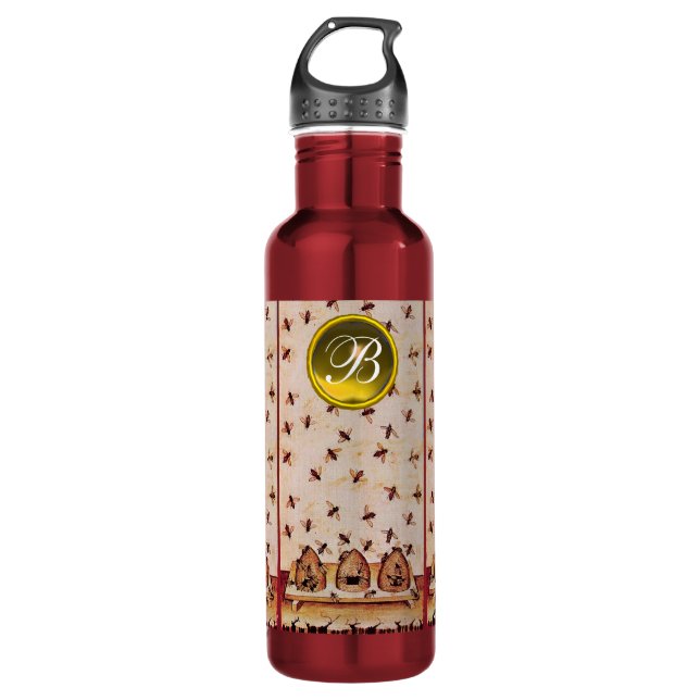 HONEY BEE ,BEEKEEPER,Gemstone Monogram 710 Ml Water Bottle (Front)